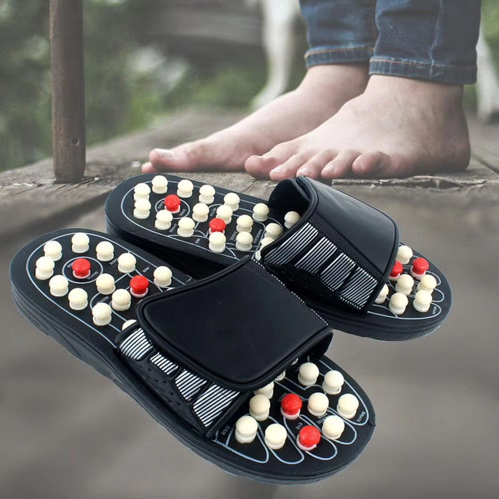 Yoga Fitness Massage Slippers Acupressure Foot Massager Acupoint Massage Slippers Shoes Reflexology Sandals for Men and Right